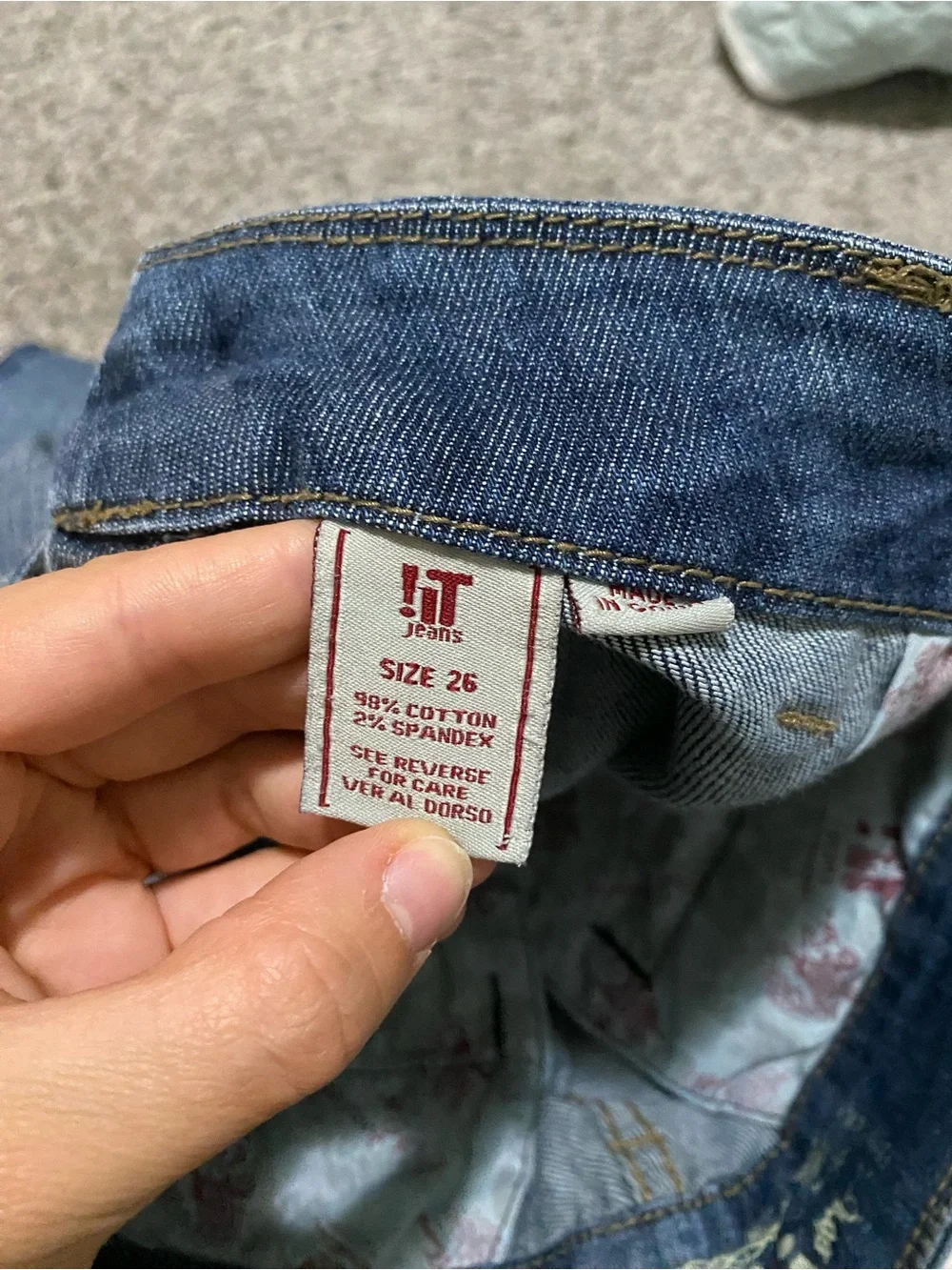 Vintage !iT Jeans Vintage Low Waisted Denim Bermuda Shorts skater Dark Wash Y2K